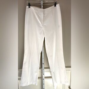 Lafayette 148 White Dress Pants Size 6 Straight Leg Career Trousers